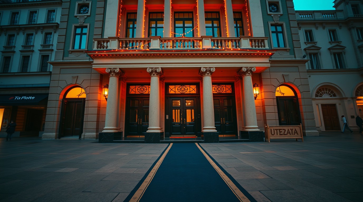 Teatro Campoamor de Oviedo con alfombra azul durante los Premios Princesa de Asturias 2026